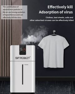 Effectively Kill viruses Hypochlorous Dry Fog Sterilizing Atomizer SIFROBOT-8.1 