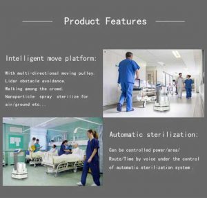 AI Sterilizer Robot, Automatic UV and Spraying Disinfection - SIFROBOT-6.55 features