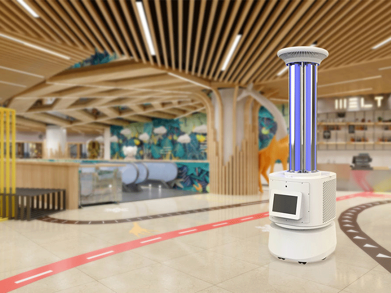 Using Disinfection Robots in Shopping Malls